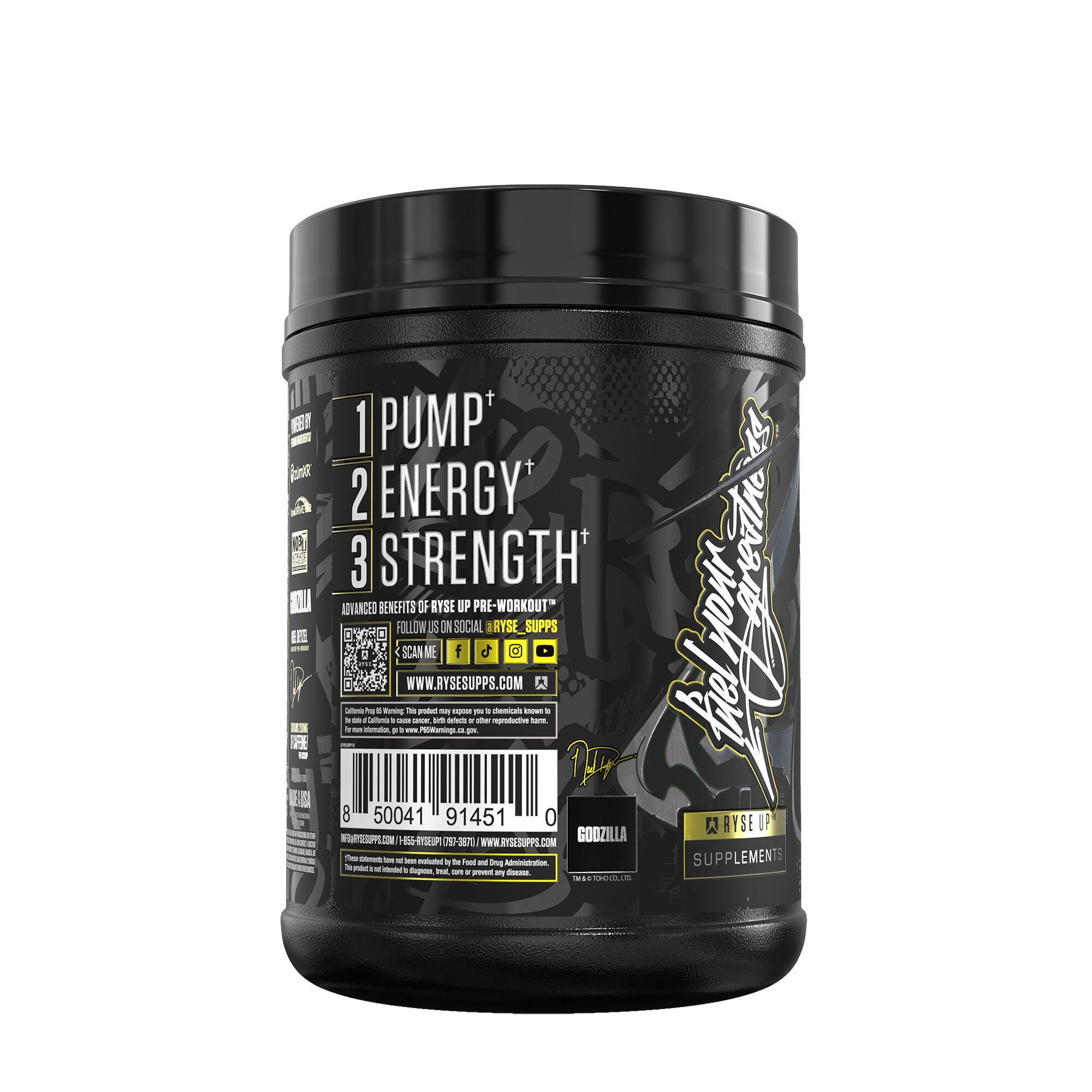 Rapsoodo トレーニングデバイス セット RYSE™ Up - Godzilla Pre-Workout - Passion Pineapple - 1.6lbs | GNC